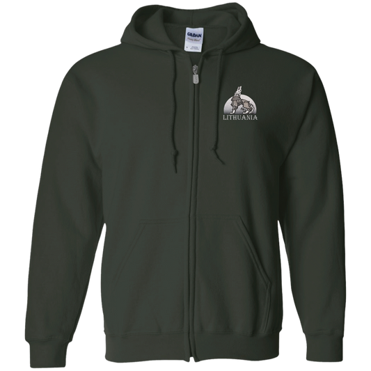 Iron Wolf Lithuania - MenWomen Unisex Comfort Full-Zip Hoodie - Lithuania Strong