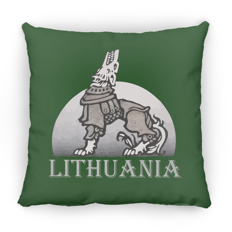 Iron Wolf Lithuania - Small Square Pillow - Lithuania Strong