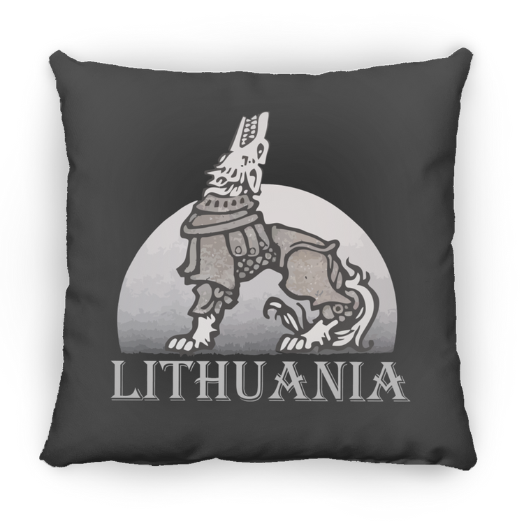 Iron Wolf Lithuania - Small Square Pillow - Lithuania Strong