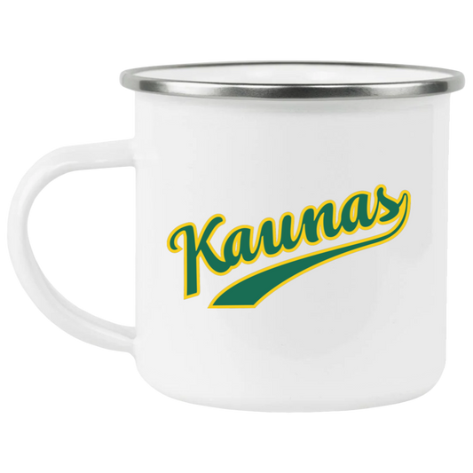 Kaunas - 12 oz. Enamel Camping Mug - Lithuania Strong