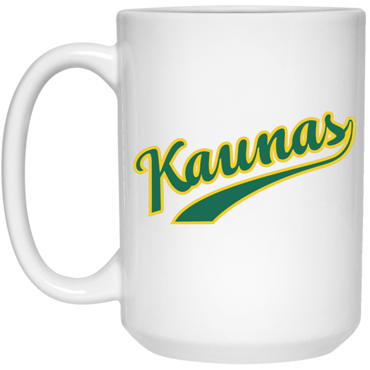 Kaunas - 15 oz. White Ceramic Mug - Lithuania Strong