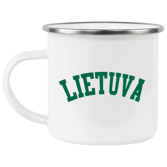 Lietuva - 12 oz. Enamel Camping Mug - Lithuania Strong