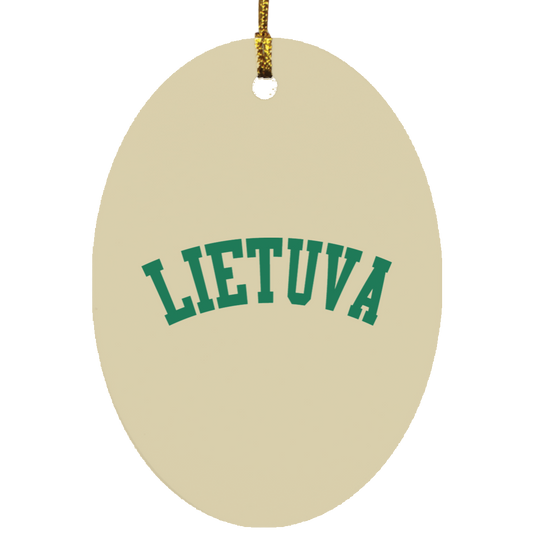 Lietuva - MDF Oval Ornament - Lithuania Strong