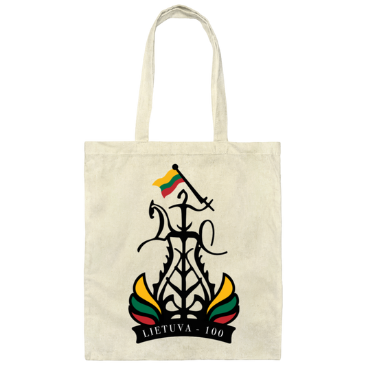 Lietuva 100 Restored - Canvas Tote Bag - Lithuania Strong