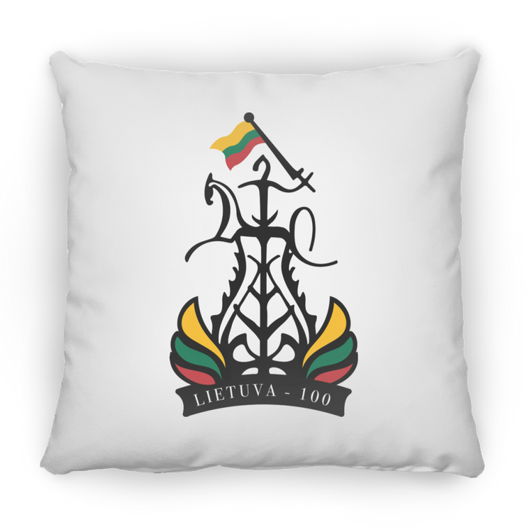 Lietuva 100 Restored - Large Square Pillow - Lithuania Strong