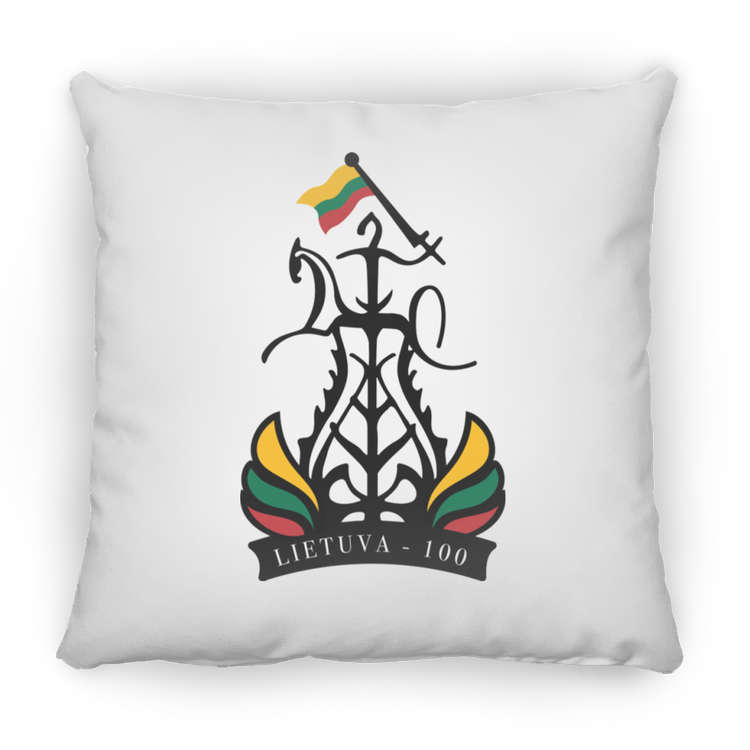 Lietuva 100 Restored - Small Square Pillow - Lithuania Strong