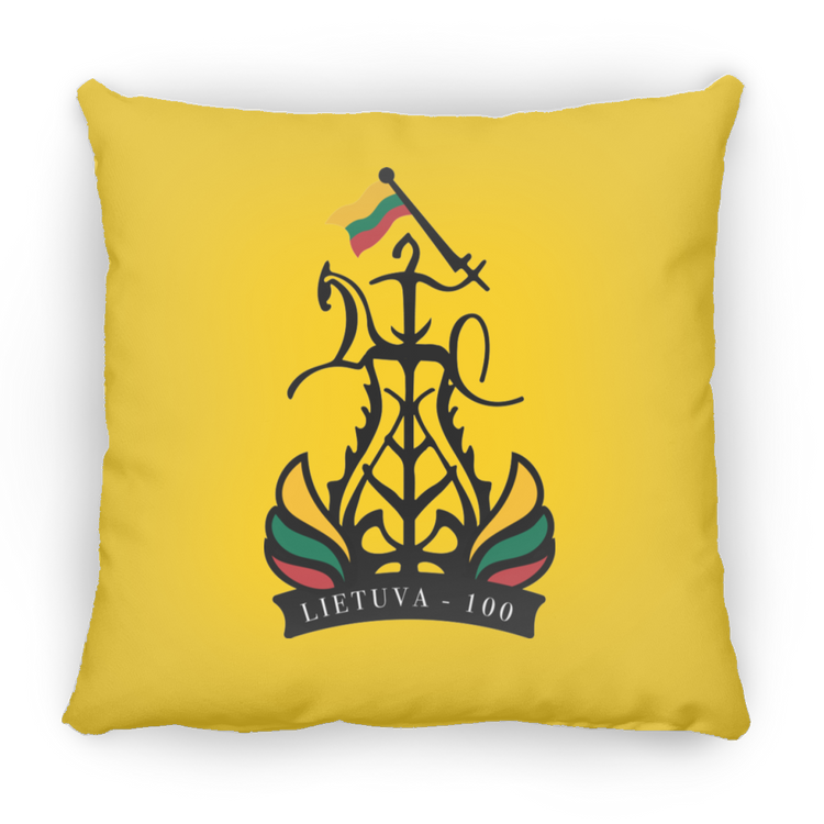 Lietuva 100 Restored - Small Square Pillow - Lithuania Strong