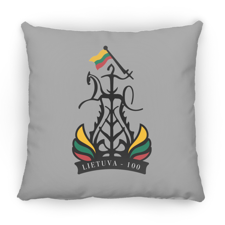 Lietuva 100 Restored - Small Square Pillow - Lithuania Strong