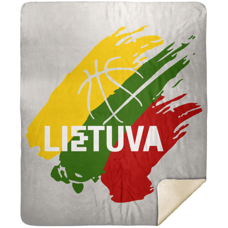 Lietuva BB - Premium Mink Sherpa Blanket 50x60 - Lithuania Strong