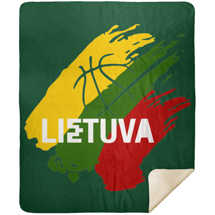 Lietuva BB - Premium Mink Sherpa Blanket 50x60 - Lithuania Strong