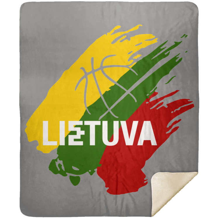 Lietuva BB - Premium Mink Sherpa Blanket 50x60 - Lithuania Strong