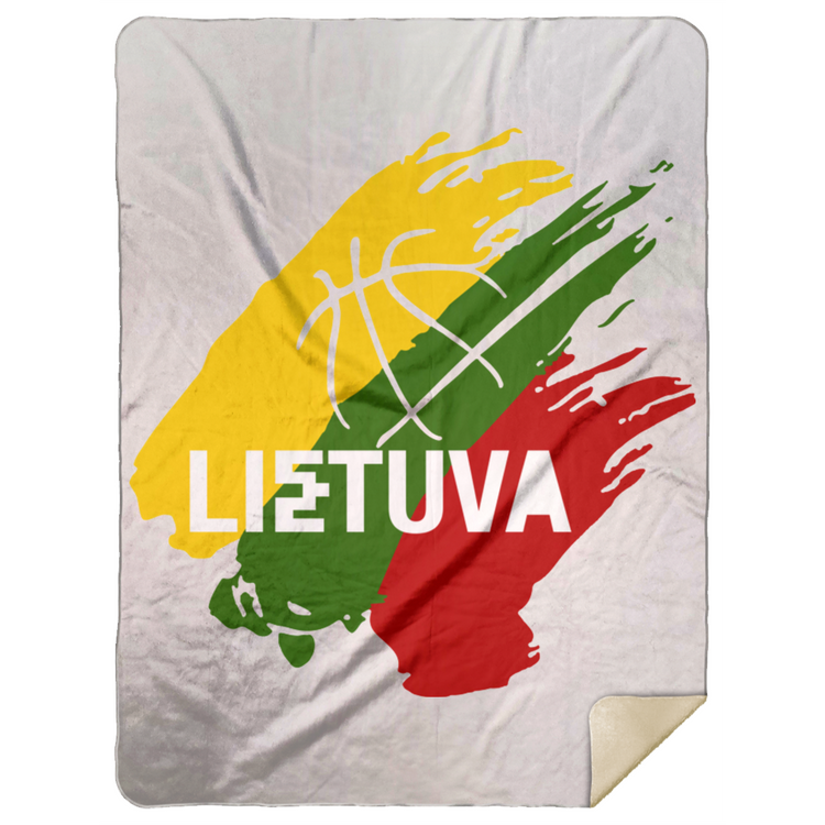 Lietuva BB - Premium Mink Sherpa Blanket 60x80 - Lithuania Strong