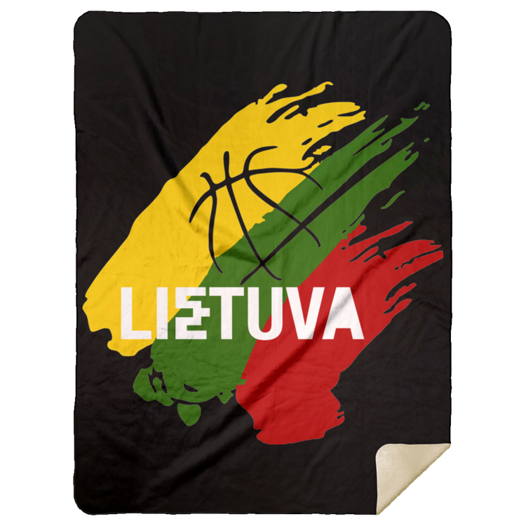 Lietuva BB - Premium Mink Sherpa Blanket 60x80 - Lithuania Strong