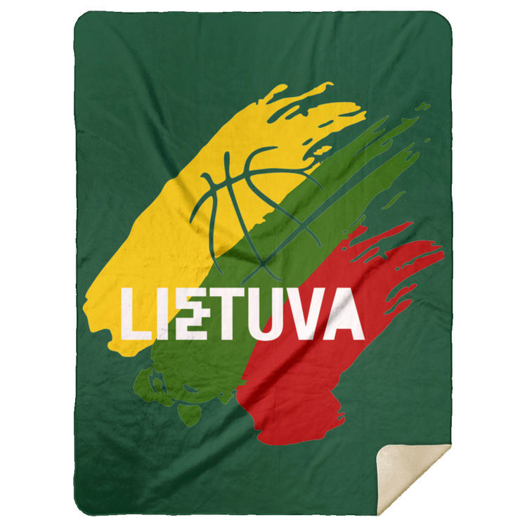 Lietuva BB - Premium Mink Sherpa Blanket 60x80 - Lithuania Strong