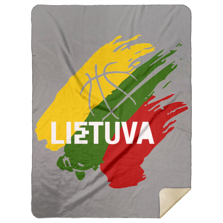 Lietuva BB - Premium Mink Sherpa Blanket 60x80 - Lithuania Strong