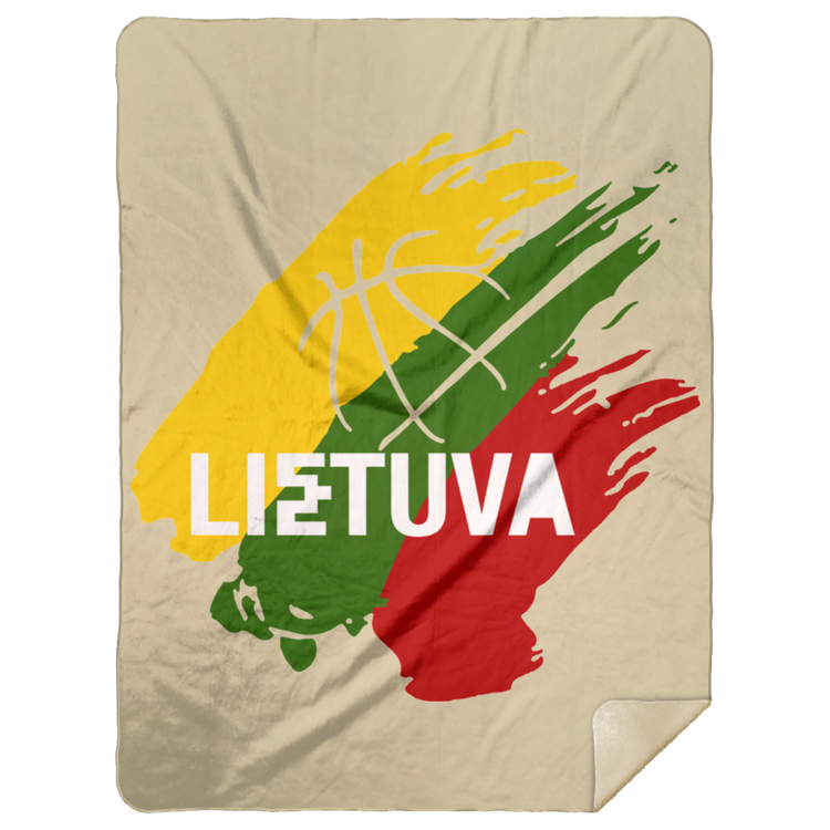 Lietuva BB - Premium Mink Sherpa Blanket 60x80 - Lithuania Strong