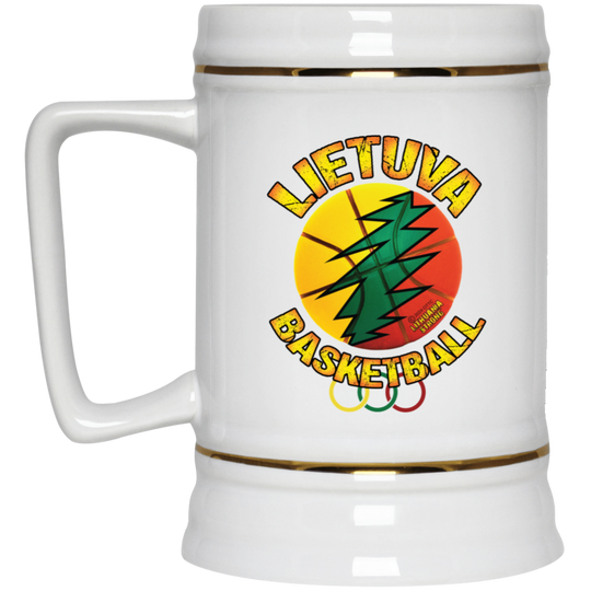 Lietuva Basketball - 22 oz. Ceramic Stein - Lithuania Strong