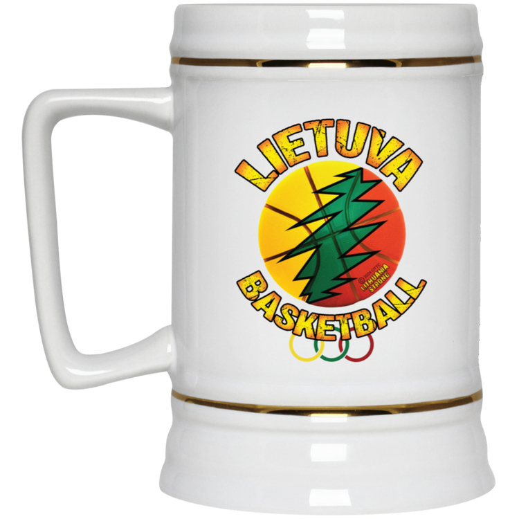 Lietuva Basketball - 22 oz. Ceramic Stein - Lithuania Strong