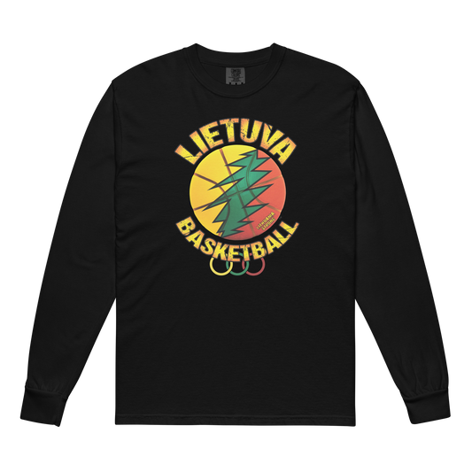 Lietuva Basketball - MenWomen Unisex Soft-Washed Comfort Cotton Long Sleeve T-Shirt - Lithuania Strong