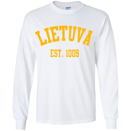 Lietuva Est. 1009 - Boys Youth Classic Long Sleeve T-Shirt - Lithuania Strong