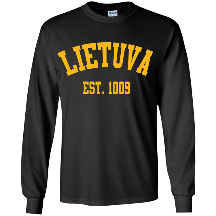 Lietuva Est. 1009 - Boys Youth Classic Long Sleeve T-Shirt - Lithuania Strong