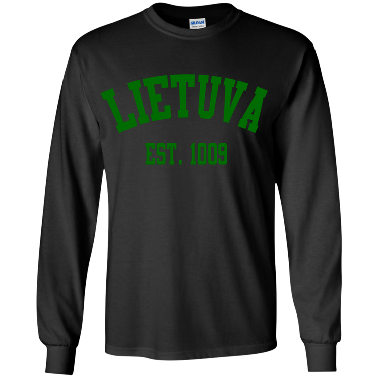 Lietuva Est. 1009 - Boys Youth Classic Long Sleeve T-Shirt - Lithuania Strong