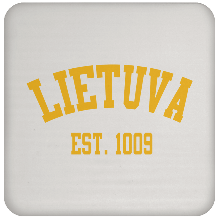 Lietuva Est. 1009 - High Gloss Coaster - Lithuania Strong