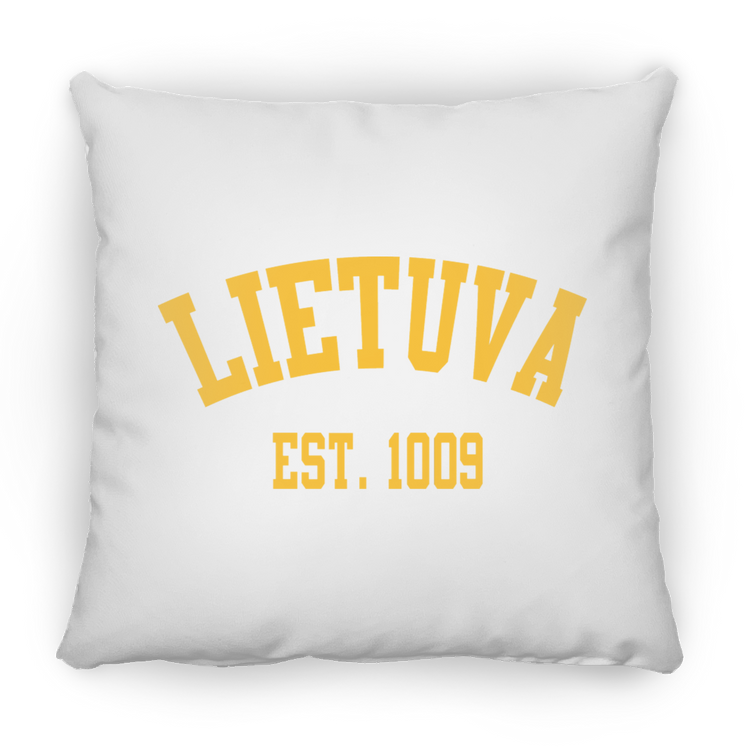 Lietuva Est. 1009 - Large Square Pillow - Lithuania Strong