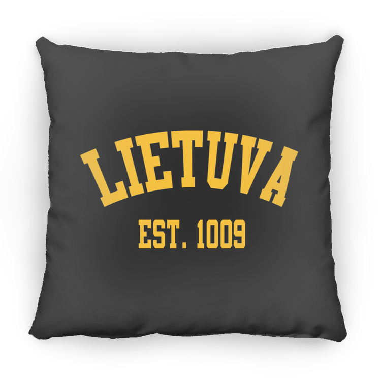 Lietuva Est. 1009 - Large Square Pillow - Lithuania Strong