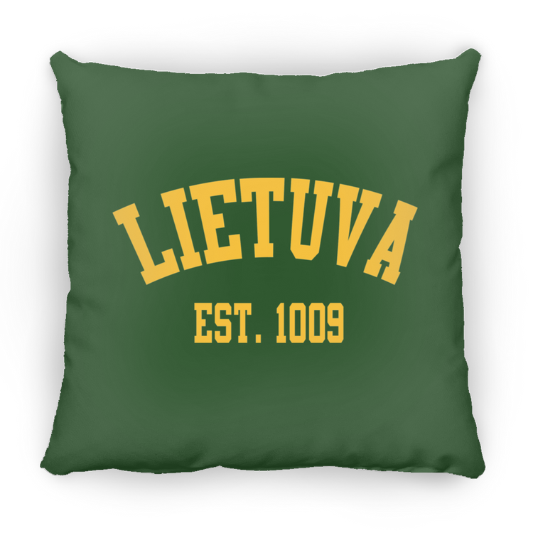 Lietuva Est. 1009 - Small Square Pillow - Lithuania Strong