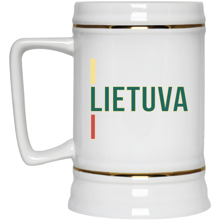 Lietuva III - 22 oz. Ceramic Stein - Lithuania Strong