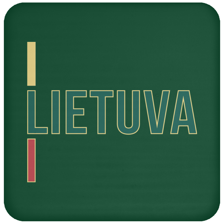 Lietuva III - High Gloss Coaster - Lithuania Strong