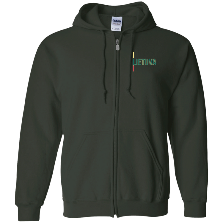 Lietuva III - MenWomen Unisex Comfort Full-Zip Hoodie - Lithuania Strong