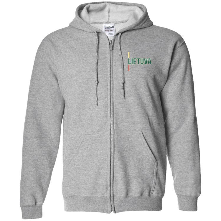 Lietuva III - MenWomen Unisex Comfort Full-Zip Hoodie - Lithuania Strong