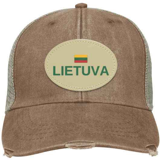 Lietuva Jersey - Distressed Ollie Cap - Oval Patch - Lithuania Strong