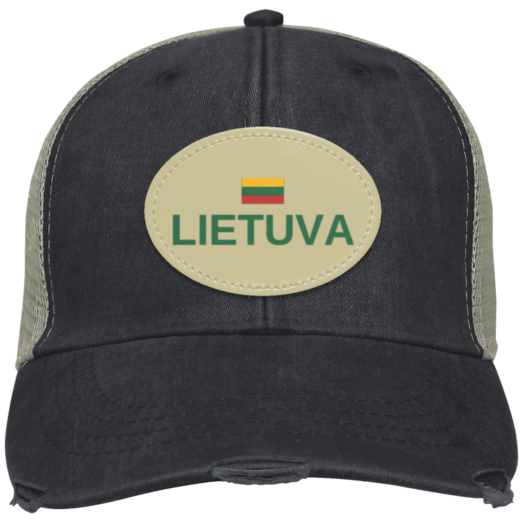 Lietuva Jersey - Distressed Ollie Cap - Oval Patch - Lithuania Strong