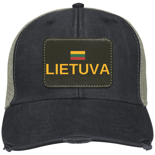 Lietuva Jersey - Distressed Ollie Cap - Rectangle Patch - Lithuania Strong