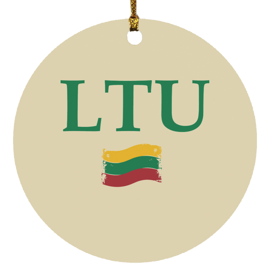 Lietuva LTU - MDF Circle Ornament - Lithuania Strong