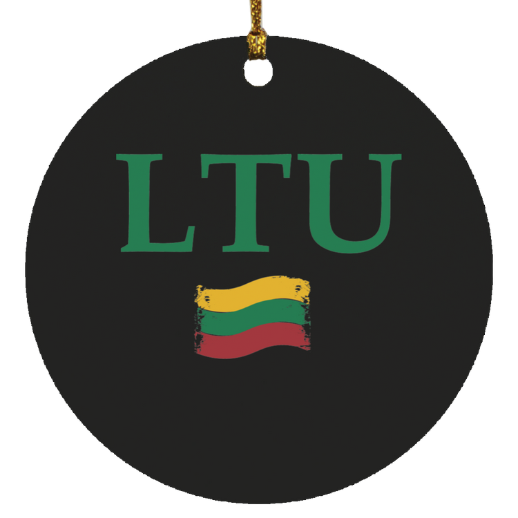 Lietuva LTU - MDF Circle Ornament - Lithuania Strong