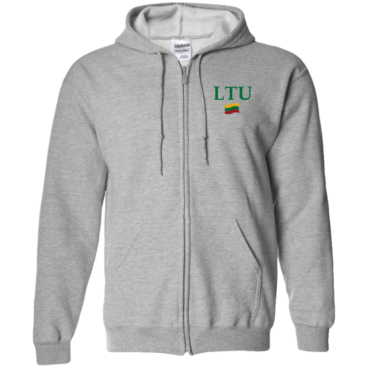 Lietuva LTU - MenWomen Unisex Comfort Full-Zip Hoodie - Lithuania Strong