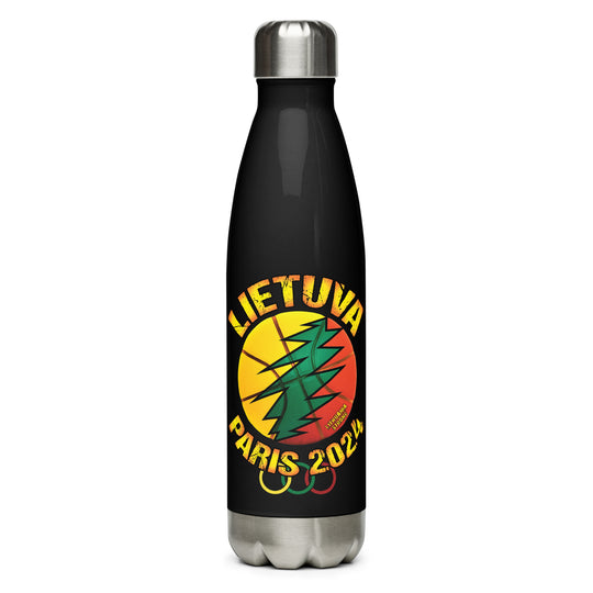 Lietuva Paris 2024 - 17 oz Stainless Steel Water Bottle - Lithuania Strong