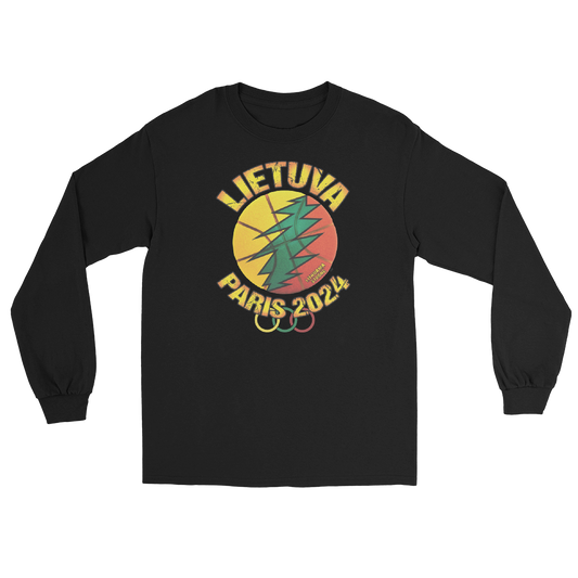 Lietuva Paris 2024 - Europe-Based Mens Classic Fit Cotton Long Sleeve T - Lithuania Strong