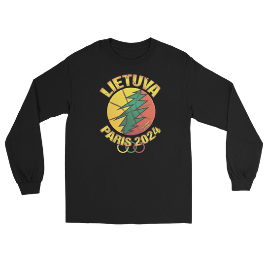 Lietuva Paris 2024 - Europe-Based Mens Classic Fit Cotton Long Sleeve T - Lithuania Strong