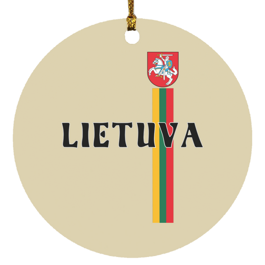 Lietuva Vytis - MDF Circle Ornament - Lithuania Strong