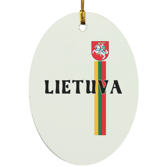 Lietuva Vytis - MDF Oval Ornament - Lithuania Strong