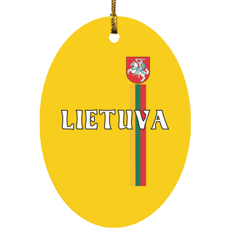 Lietuva Vytis - MDF Oval Ornament - Lithuania Strong