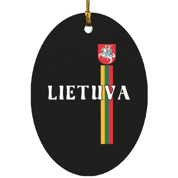 Lietuva Vytis - MDF Oval Ornament - Lithuania Strong