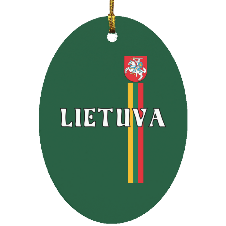 Lietuva Vytis - MDF Oval Ornament - Lithuania Strong