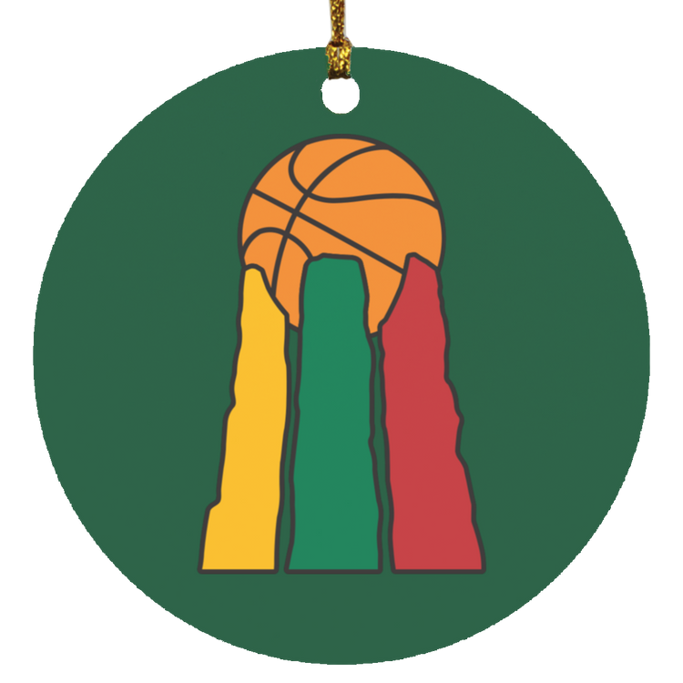 Lietuvos Krepsinio - MDF Circle Ornament - Lithuania Strong