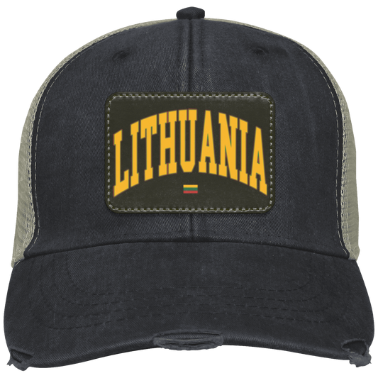 Lithuania - Distressed Ollie Cap - Rectangle Patch - Lithuania Strong